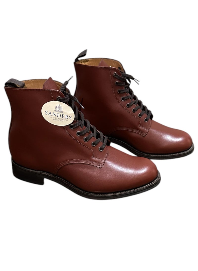 ساندرز بوت  بريطاني أصلي من ساندرز آند ساندرز - جلد أصلي عالي الجودة، لون بني - Image 1